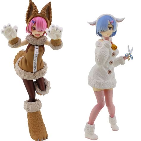 Re Zero Ram Ram And Rem Tales Series Anime Figurines Figure Poses