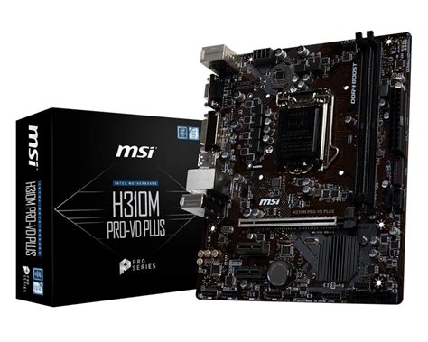 Msi H M Pro Vd Plus Intel H Lga Micro Atx Desktop Motherboard