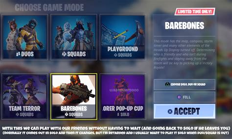 Choose Solo Duos Or Squads On LTMs Bad Example R FortNiteBR