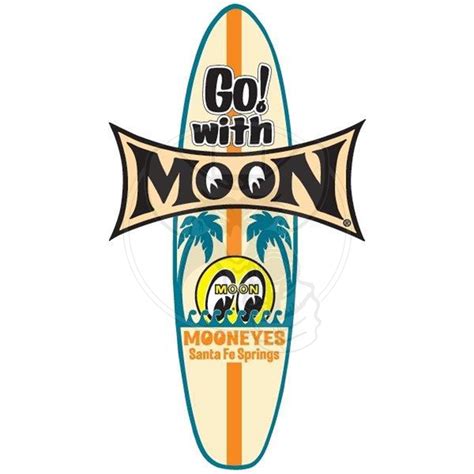 MNDM147 MOONEYES SURFBOARD DECAL 9 X 5