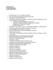 Abnormal Psy Study Guide Test 1 1 Docx Abnormal Psy Dr Anthony