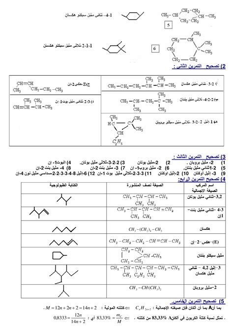 المجموعات المميزة في الكيمياء العضوية تمارين محلولة 1 Alloschool