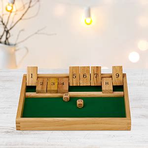 Relaxdays Shut The Box Er Holzw Rfel W Rfelbrett F R