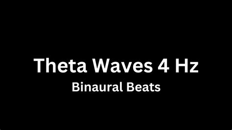 Theta Waves 4 Hz Rem Sleep Deep Relaxation Binaural Beats Youtube