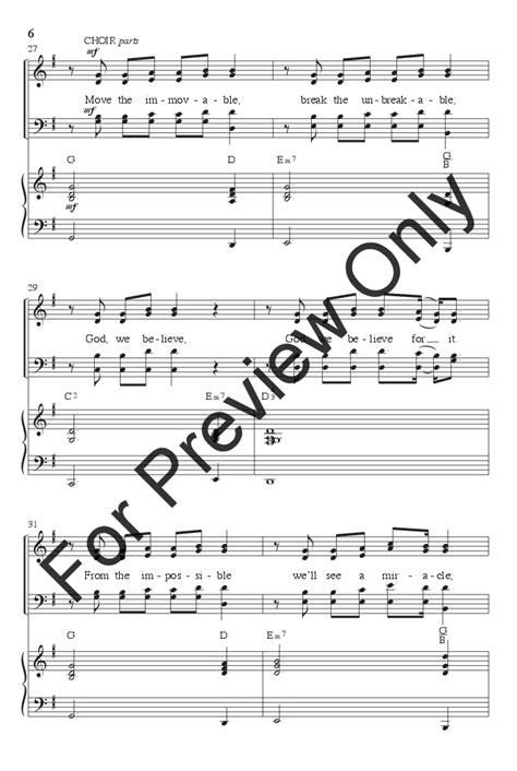 Believe for It (SATB ) arr. Christopher Phil | J.W. Pepper Sheet Music