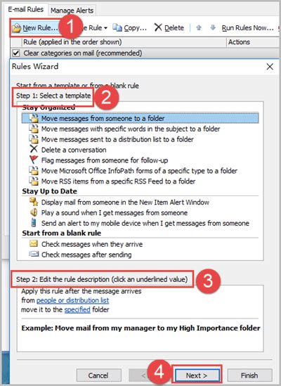 Steps To Manage Outlook Mail Rules