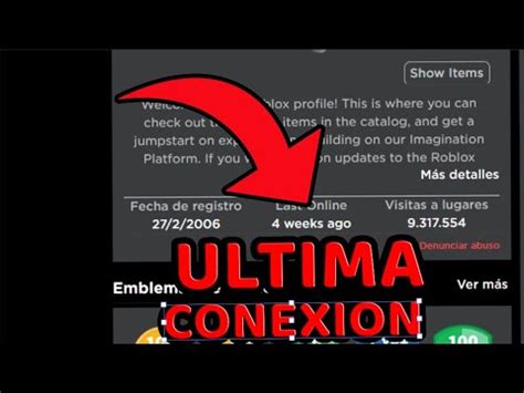 Como Saber La Ultima Conexion De Un Usuario De Roblox Youtube