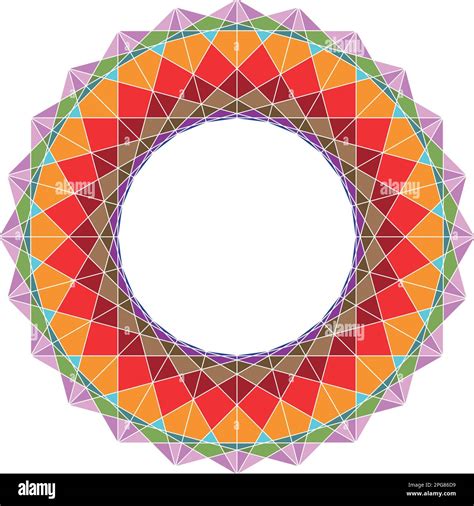 Colorful Geometrical Figure From Sacred Geometry Elements Vector