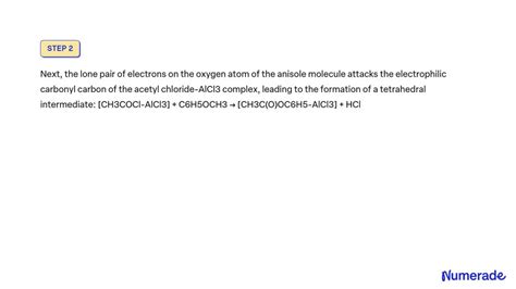 Solved How Anisole Reacts With Acetyl Chloride Ch Cocl In The