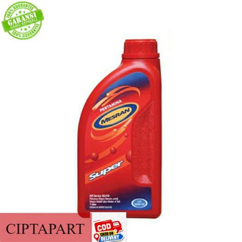 Jual Oli Pertamina Mesran Super 0 8L 1L Sae 20W 50 800ml 1 Liter