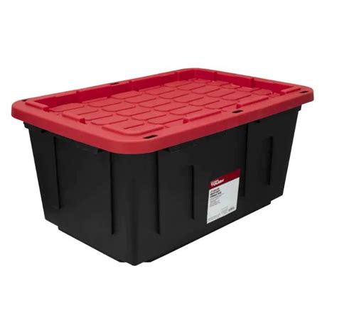 Hyper Tough Stackable Snap Lid Plastic Storage Bin Container Set 5 12