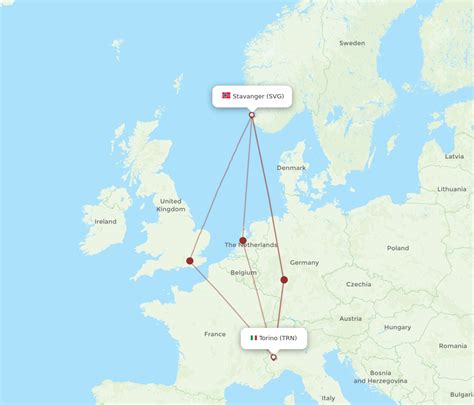 All Flight Routes From Turin To Stavanger TRN To SVG Flight Routes