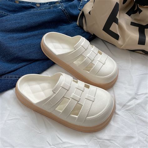 Girl S Outdoor Wear Thick Soled Non Slip PVC Personalized Half Slip