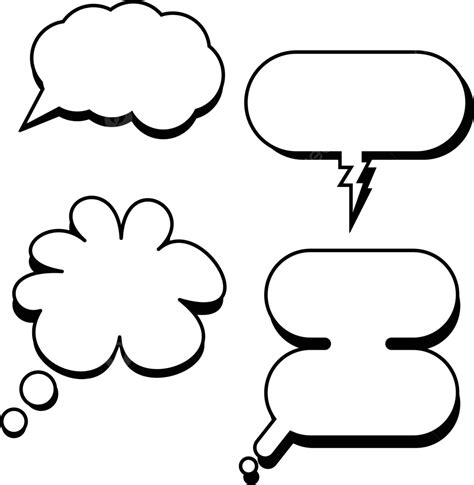 Classic Speech Bubbles Set Vector Illustration Of Comic Bubbles With Blank Dialogues And Empty