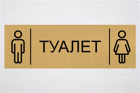 Табличка на дверь туалета МЖ 30 х 10 см / информационная декоративная ...