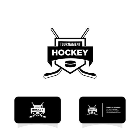 Premium Vector Hockey Ice Team Logo Icon Design Illustration