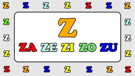 Palabras Con Z Para Niños Sílabas Za Ze Zi Zo Zu 44 Off