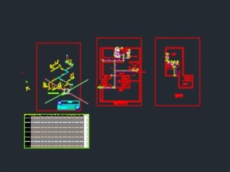 Isometrico De Red De Agua Potable Con Calculos En AutoCAD Librería CAD