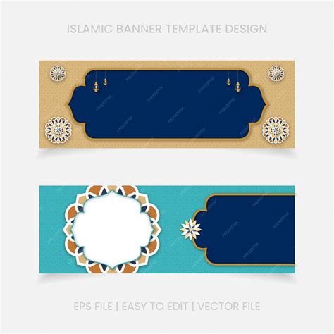 Premium Vector | Islamic event banner background template design
