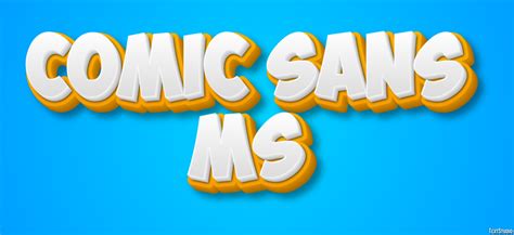 Comic Sans Ms Text Effect and Logo Design Font
