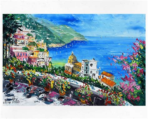 Oil On Canvas Canvas Painting Oil Painting Canvas Art Italian Lakes