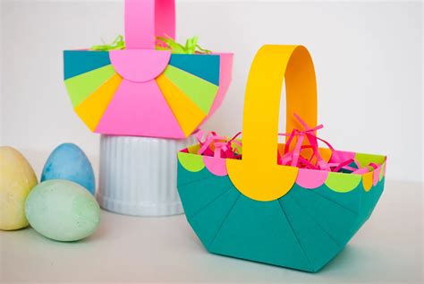 Diy Easter Basket Template Easy Easter Crafts Merriment Design