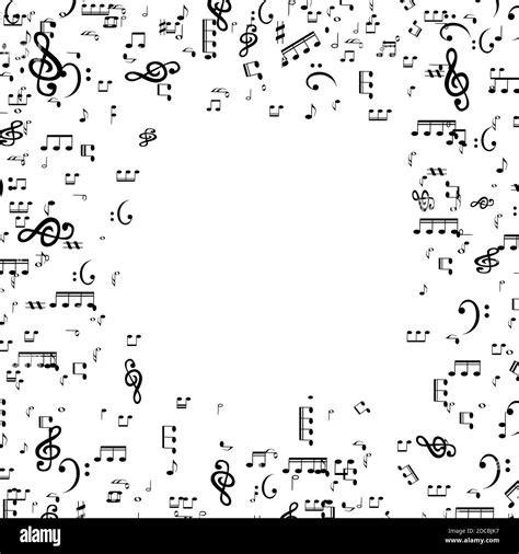 Set of musical notes, Treble clef. Illustration Stock Photo - Alamy