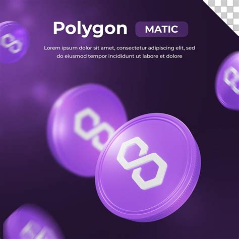 Rendu D De La Pi Ce De Monnaie Crypto Monnaie Polygon Matic Psd Premium