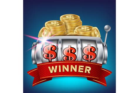 Slot Machine Banner Vector Win Jackpot Graphic By Pikepicture