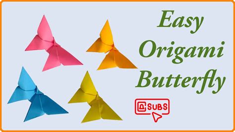 Easy Origami Butterfly How To Fold YouTube