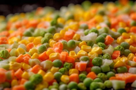 Verduras Mixtas Congeladas De Cerca Foto Premium