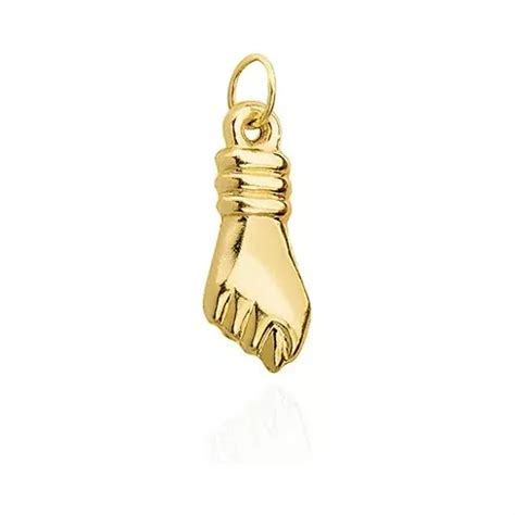 Pingente Mini Figa Pequena Ouro Amarelo 18k Jóias Proteção