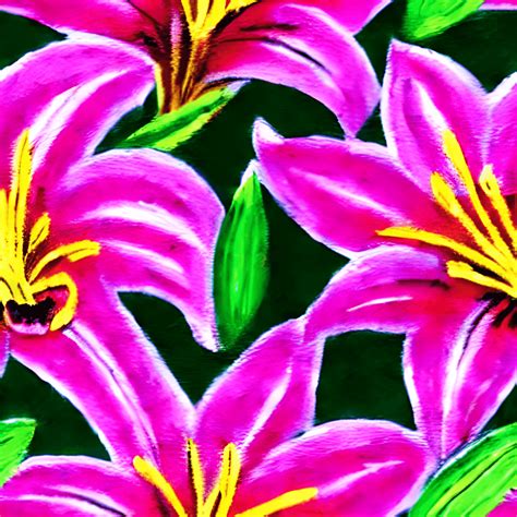 Lilies Painting Graphic · Creative Fabrica