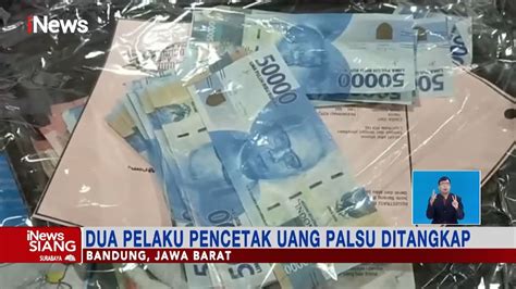 Pelaku Pencetak Uang Palsu Di Bandung Jawa Barat Ditangkap