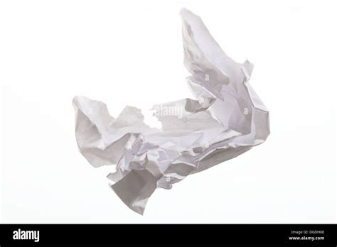 Crumpled Paper Isolated On White Background Stock Photo Alamy