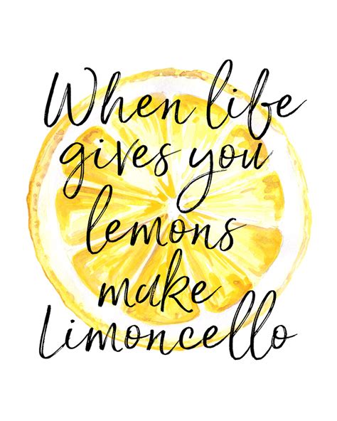 When Life Give You A Lemons Make Limoncello Kitchen Decor Wall Art