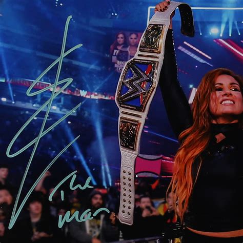 Becky Lynch Signed Custom Two Belts Edition Plaque 1 Of 1 Wwe