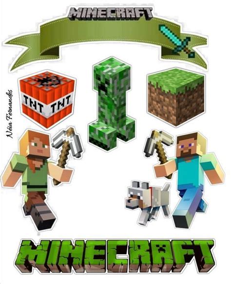 Printable Minecraft Cake Topper