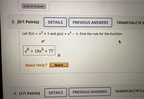 Let F X X3 9 And G X X2−4 Find The Rule For The