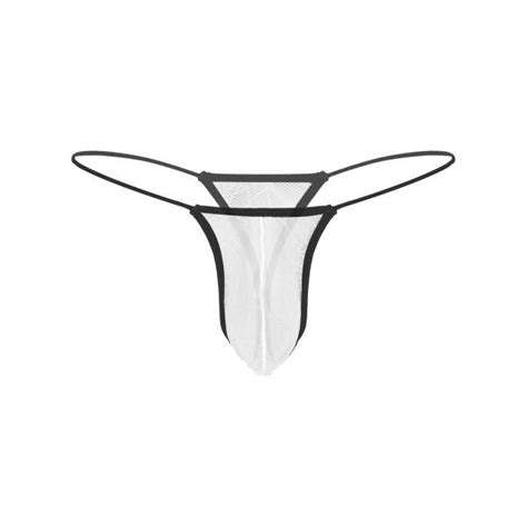 Iiniim Sissy String Homme Sous Vêtements Transparent Bulge Pouch Tanga Thong Ficelle Mini Bikini