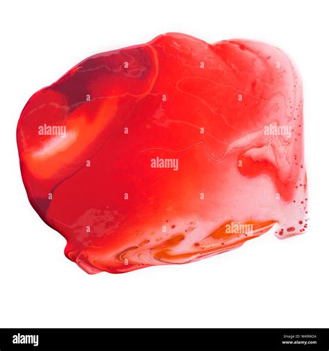 Absrtact Red Spot Of Acrilic Colors On White Background Stock Photo Alamy