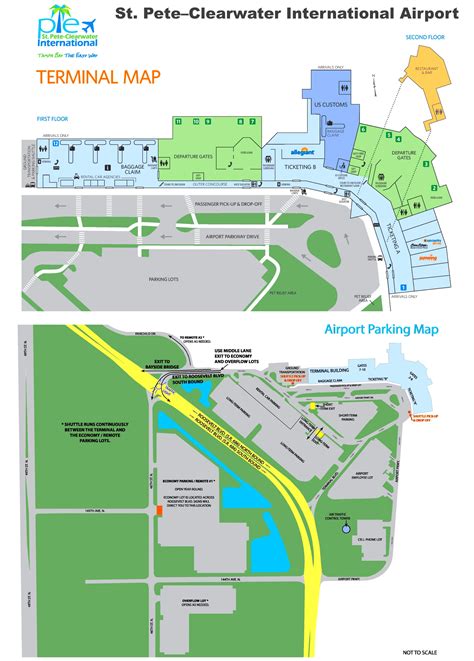 St. Pete–Clearwater International Airport map - Ontheworldmap.com