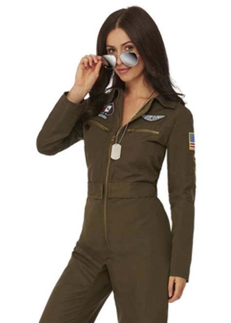 Womens Top Gun Maverick Fighter Pilot Costume 52558 Struts Party