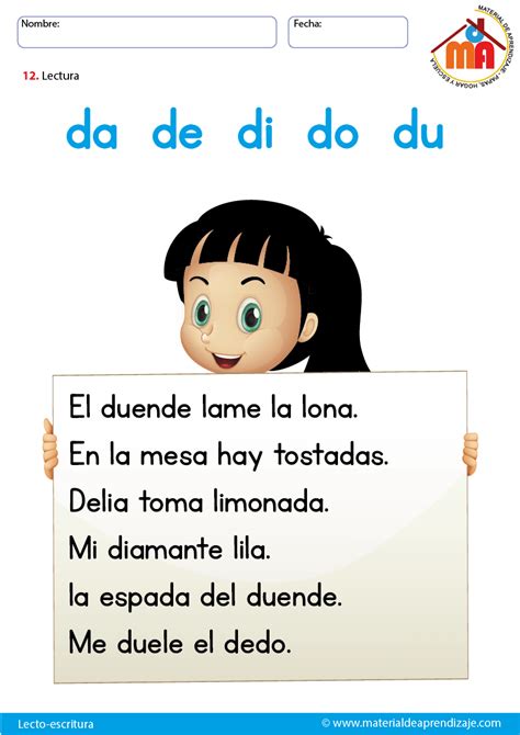 Actividades Con La Letra Da De Di Do Du Letra D Actividades Teaching