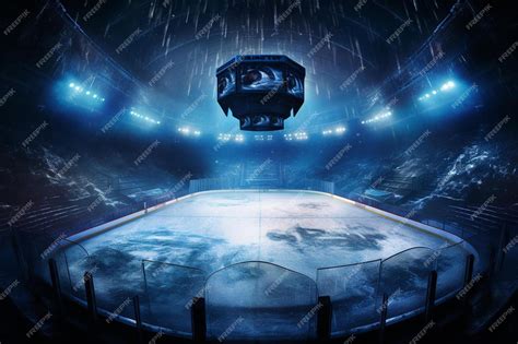 Premium Photo Dramatic Ice Hockey Arena