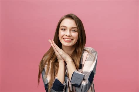 Portret Van Mooie Brunette Blanke Vrouw Premium Foto