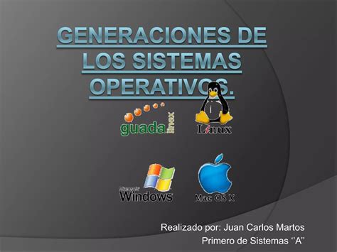 Generaciones De Los Sistemas Operativos Ppt