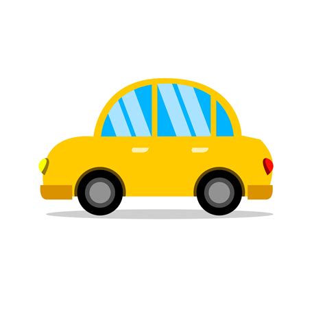 Yellow Car Vector Illustration For Childrens Book 23059104 Vector Art