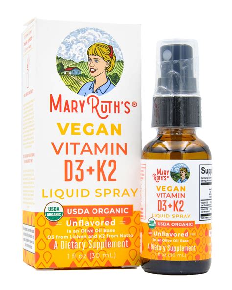 Mary Ruths Organic Vitamin D3 K2 Liquid Spray 30ml Organicsph