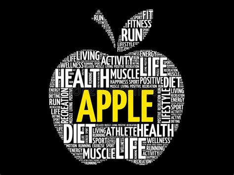 Apple Word Cloud Stock Illustration Illustration Of Healthcare 200004007